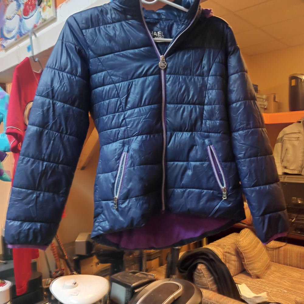 Michael Kors Women's Dark Blue Puffer Jacket